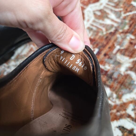 ALLEN EDMONDS Park Avenue Black Dress Shoes Mens 9 bench welt Excellent - Picture 8 of 13